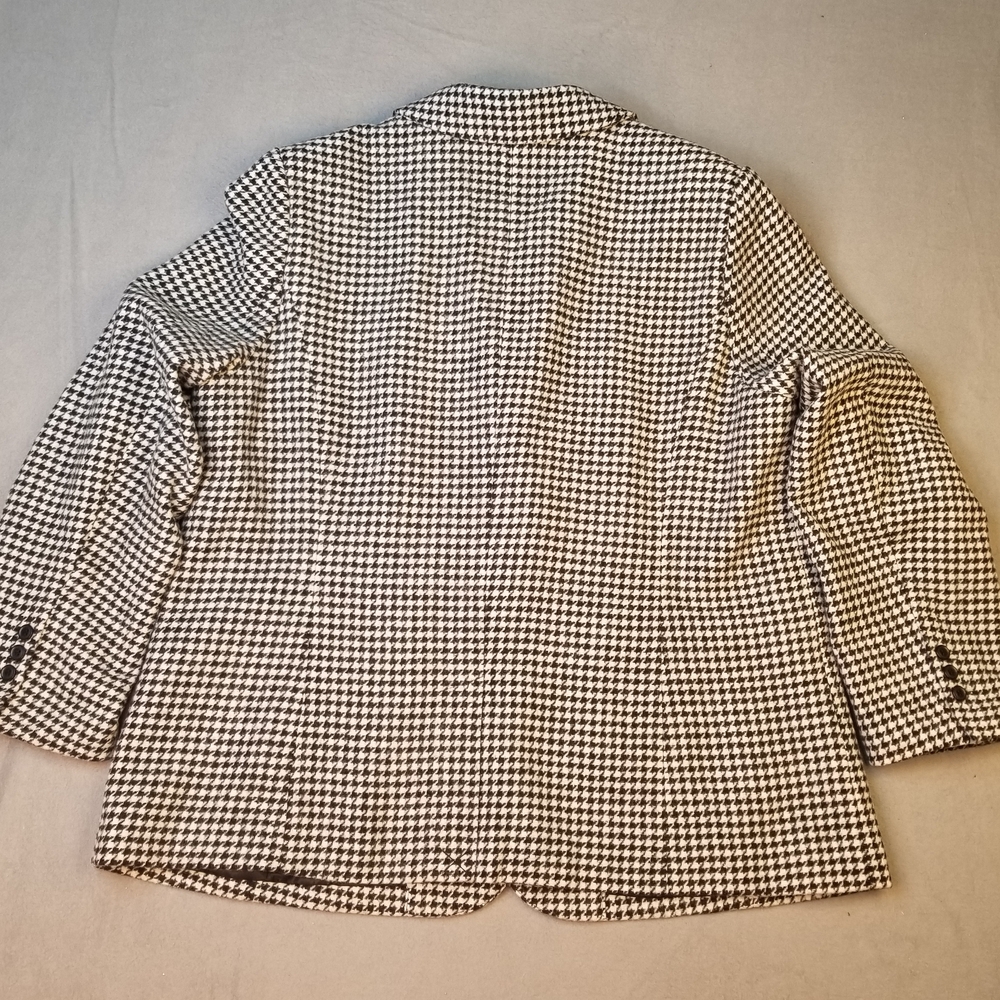 Chadwicks Wool Black and White Houndstooth Fully Lined Size 20 Women's Blazer - Picture 7 of 12